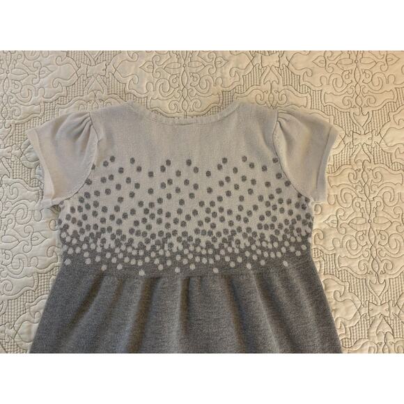 Gray Polka Dot Kids Dress - Picture 12 of 15